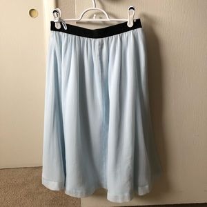 French Connection Blue High Waisted Midi Skirt